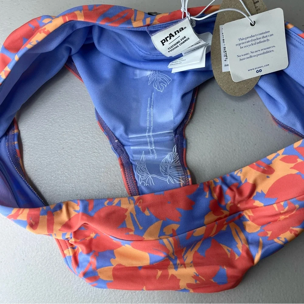 PRANA NWT WOMEN’S PRESOLANA SWIM BOTTOMS MORNING GLORY BLOOM MEDIUM - Picture 8 of 10